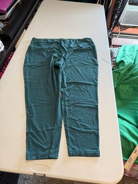 #429. 🪷 Terra & Sky Sea Green Fold-Over Waist Leggings 3x 24/26w